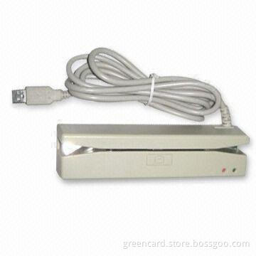 Magnetic Card Reader, Made of Metal, Compatible with MSR206 Encoder